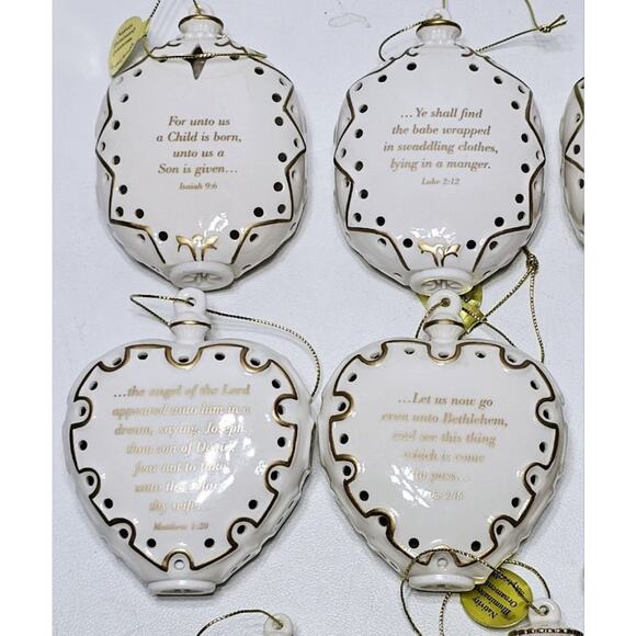 DANBURY MINT Nativity Illuminated Ornament Light Covers w/Christmas Bible Verses - Picture 8 of 13